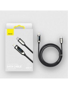 Baseus USB Typ C - Lightning 20W snabbladdningsdatakabel Strömförsörjning med skärmeffektmätare 2m svart (CATLSK-A01)