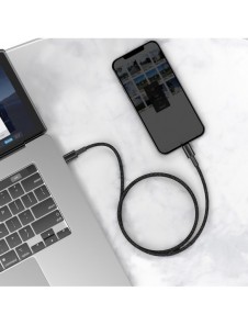 Baseus USB Typ C - Blixtkabel snabbladdning Strömförsörjning 20 W 1 m svart (CATLGD-01)