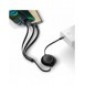 Baseus Bright Mirror 2 infällbar kabel 3-i-1-kabel USB Typ C - micro USB + Lightning + USB Typ C 3.5A 1.1m svart (CAMJ010201)