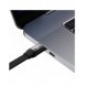 Baseus Bright Mirror 2 infällbar kabel 3-i-1-kabel USB Typ C - micro USB + Lightning + USB Typ C 3.5A 1.1m svart (CAMJ010201)