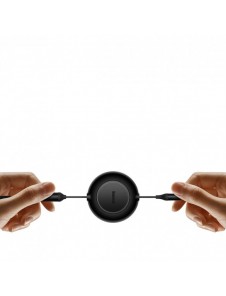 Baseus Bright Mirror 2 infällbar kabel 3-i-1-kabel USB Typ C - micro USB + Lightning + USB Typ C 3.5A 1.1m svart (CAMJ010201)