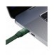 Baseus Bright Mirror 2 infällbar kabel 3-i-1-kabel USB Typ C - micro USB + Lightning + USB Typ C 3.5A 1.1m grön (CAMJ010206)