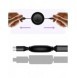 Baseus Bright Mirror 2 infällbar kabel 3-i-1-kabel USB Typ C - micro USB + Lightning + USB Typ C 3.5A 1.1m grön (CAMJ010206)