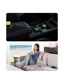 Baseus Bright Mirror 2 infällbar kabel 3-i-1-kabel USB Typ C - micro USB + Lightning + USB Typ C 3.5A 1.1m grön (CAMJ010206)