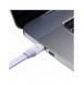Baseus Bright Mirror 2 infällbar kabel 3-i-1-kabel USB Typ C - micro USB + Lightning + USB Typ C 3.5A 1.1m lila (CAMJ010205)