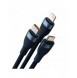 Baseus Flash Series II 3in1 snabbladdningskabel USB-A till USB-C / Micro-USB / Lightning 66W 480Mbps 1,2m Blå