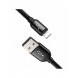 Baseus tre primära färger 3-i-1 USB - mikro-USB / Lightning / USB-C nylonflätad kabel 3,5A 1,2M svart (CAMLT-BSY01)