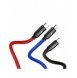 Baseus tre primära färger 3-i-1 USB - mikro-USB / Lightning / USB-C nylonflätad kabel 3,5A 1,2M svart (CAMLT-BSY01)