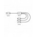 3in1 USB - micro USB / Lightning / USB C 3.5A 1.2m kabel Baseus StarSpeed - svart