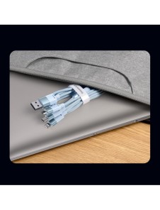 3in1 USB - micro USB / Lightning / USB C 3.5A 1.2m kabel Baseus StarSpeed - svart