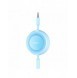 Baseus Bright Mirror 2 3-i-1 USB Typ A-kabel - micro USB + Lightning + USB Typ C 3.5A 1.1m blå (CAMJ010017)