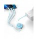 Baseus Bright Mirror 2 3-i-1 USB Typ A-kabel - micro USB + Lightning + USB Typ C 3.5A 1.1m blå (CAMJ010017)