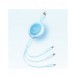Baseus Bright Mirror 2 3-i-1 USB Typ A-kabel - micro USB + Lightning + USB Typ C 3.5A 1.1m blå (CAMJ010017)