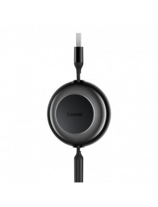 Baseus Bright Mirror 2-kabel 3-i-1-kabel USB Typ A - micro USB + Lightning + USB Typ C 3.5A 1.1m svart (CAMJ010001)