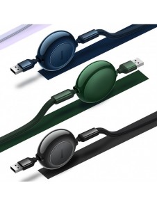 Baseus Bright Mirror 2-kabel 3-i-1-kabel USB Typ A - micro USB + Lightning + USB Typ C 3.5A 1.1m svart (CAMJ010001)