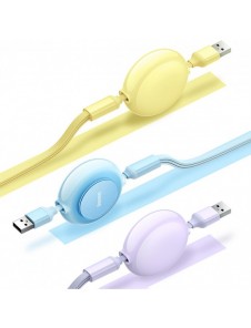 Baseus Bright Mirror 2-kabel 3-i-1-kabel USB Typ A - micro USB + Lightning + USB Typ C 3.5A 1.1m blå (CAMJ010003)