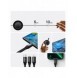 Baseus Bright Mirror 2 infällbar kabel 3-i-1-kabel USB Typ A - micro USB + Lightning + USB Typ C 66W 1,1 m blå (CAMJ010103)