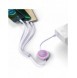 Baseus Bright Mirror 2 infällbar kabel 3-i-1-kabel USB Typ A - micro USB + Lightning + USB Typ C 66W 1,1m lila (CAMJ010105)