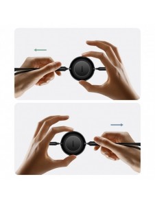 Baseus Bright Mirror 2 infällbar kabel 3-i-1-kabel USB Typ A - micro USB + Lightning + USB Typ C 66W 1,1m lila (CAMJ010105)