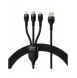 Baseus Flash Series II-kabel USB - USB Typ C / Lightning / micro USB 100 W 1,2 m svart (CASS030001)