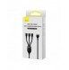 Baseus Flash Series II-kabel USB - USB Typ C / Lightning / micro USB 100 W 1,2 m svart (CASS030001)