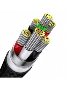 Baseus Flash Series II-kabel USB - USB Typ C / Lightning / micro USB 100 W 1,2 m svart (CASS030001)