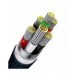 Baseus Flash Series II-kabel USB - USB Typ C / Lightning / micro USB 100 W 1,2 m blå (CASS030003)