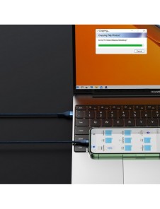 Baseus Flash Series II-kabel USB - USB Typ C / Lightning / micro USB 100 W 1,2 m blå (CASS030003)