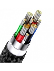 Baseus Flash Series II-kabel USB Typ C - USB Typ C / Lightning / micro USB 100 W 1,5 m svart (CASS030201)