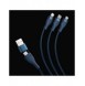 Baseus Flash Series II-kabel USB Typ C / USB Typ A - USB Typ C / Lightning / micro USB 100 W 1,2 m blå (CASS030103)