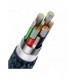 Baseus Flash Series II-kabel USB Typ C / USB Typ A - USB Typ C / Lightning / micro USB 100 W 1,5 m blå (CASS030203)