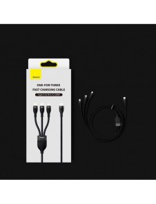 Baseus Flash Series II-kabel USB Typ C / USB Typ A - USB Typ C / Lightning / micro USB 100 W 1,5 m blå (CASS030203)