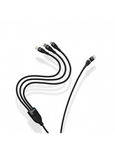 Baseus Flash Series II USB Typ C / USB Typ A-kabel - USB Typ C / Lightning / micro USB 100 W 1,2 m svart (CASS030101)