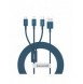 Baseus Superior 3in1 USB-kabel - Lightning / USB Type C / micro USB 3,5 A 1,5 m blå (CAMLTYS-03)
