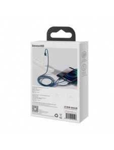Baseus Superior 3in1 USB-kabel - Lightning / USB Type C / micro USB 3,5 A 1,5 m blå (CAMLTYS-03)