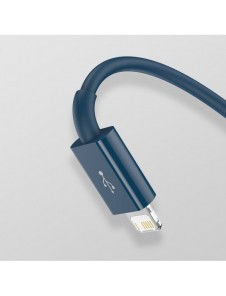 Baseus Superior 3in1 USB-kabel - Lightning / USB Type C / micro USB 3,5 A 1,5 m blå (CAMLTYS-03)