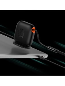 Baseus Traction Series 3-i-1 infällbar kabel USB Typ C - micro USB / USB Typ C / Lightning Power Delivery 100W 1,7 m grön (CAQY0
