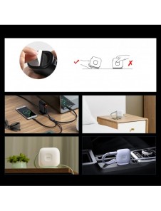 Baseus Traction Series 3-i-1 infällbar kabel USB Typ C - micro USB / USB Typ C / Lightning Power Delivery 100W 1,7 m grön (CAQY0