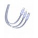 Baseus Traction Series 3-i-1 infällbar kabel USB Typ C - micro USB / USB Typ C / Lightning Power Delivery 100W 1,7m lila (CAQY00