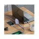 Baseus Traction Series 3-i-1 infällbar kabel USB Typ C - micro USB / USB Typ C / Lightning Power Delivery 100W 1,7m lila (CAQY00