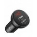 Baseus 2x USB 4.8A 24W billaddare med LCD + 3in1 kabel USB - USB Typ C / micro USB / Lightning 1.2m svart (TZCCBX-0G)
