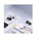 Baseus 2x USB 4.8A 24W billaddare med LCD + 3in1 kabel USB - USB Typ C / micro USB / Lightning 1.2m svart (TZCCBX-0G)