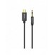 Baseus stereoljudkabel AUX 3,5 mm minijack - USB Typ C för surfplatta 120cm svart (CAM01-01)