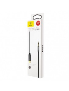 Baseus stereoljudkabel AUX 3,5 mm minijack - USB Typ C för surfplatta 120cm svart (CAM01-01)