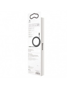 Baseus stereoljudkabel AUX 3,5 mm minijack - USB Typ C för surfplatta 120cm svart (CAM01-01)