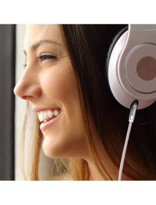 Baseus stereoljudkabel AUX 3,5 mm minijack - USB Typ C för surfplatta 120cm svart (CAM01-01)