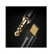 Baseus stereoljudkabel AUX 3,5 mm minijack - USB Typ C för surfplatta 120cm svart (CAM01-01)