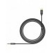 Baseus stereoljudkabel AUX 3,5 mm minijack - USB Typ C för surfplatta 120cm svart (CAM01-01)