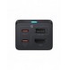 Baseus snabbladdare GaN5 Pro HUB HDMI 2 x USB-C / USB-A / HDMI 4K 30Hz 1,5m svart + USB-C-kabel - USB-C 100W 40Gb/s (USB4) 1m (C