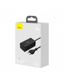 Baseus snabbladdare GaN5 Pro HUB HDMI 2 x USB-C / USB-A / HDMI 4K 30Hz 1,5m svart + USB-C-kabel - USB-C 100W 40Gb/s (USB4) 1m (C